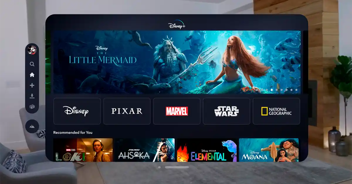 Disney Plus on Apple Vision Pro