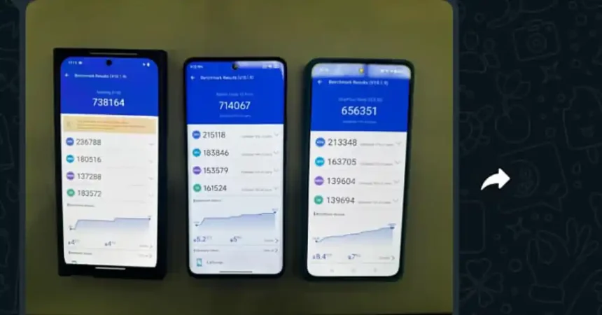An image showing alleged Antutu score of the upcoming Nothing phone (2a)