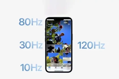 A conceptual image of iPhone 17 and 17 Plus with rumored BOE LTPO AMOLED panel with variable 120Hz ProMotion Technology