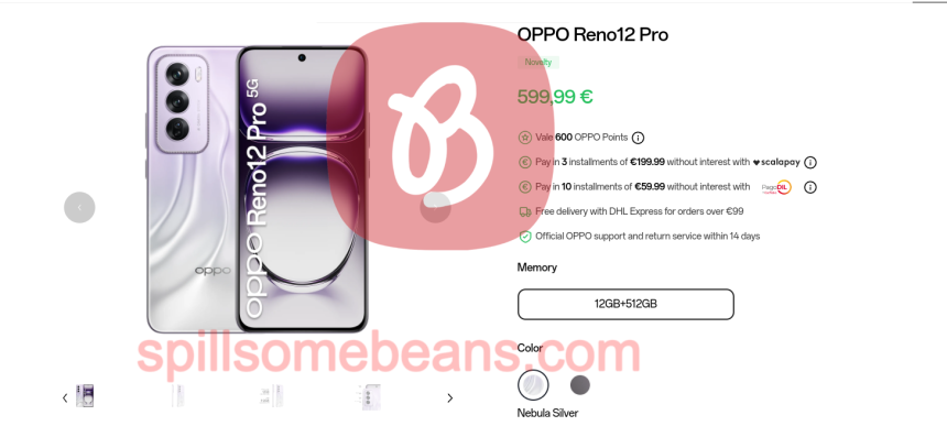 Oppo Reno 12 Pro Pricing